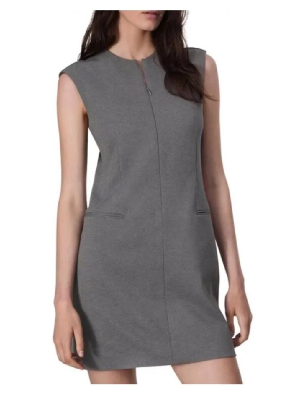 NEW Rag & Bone Tina Ponte Mini Dress Sleeveless Charcoal Grey 00 Business Casual